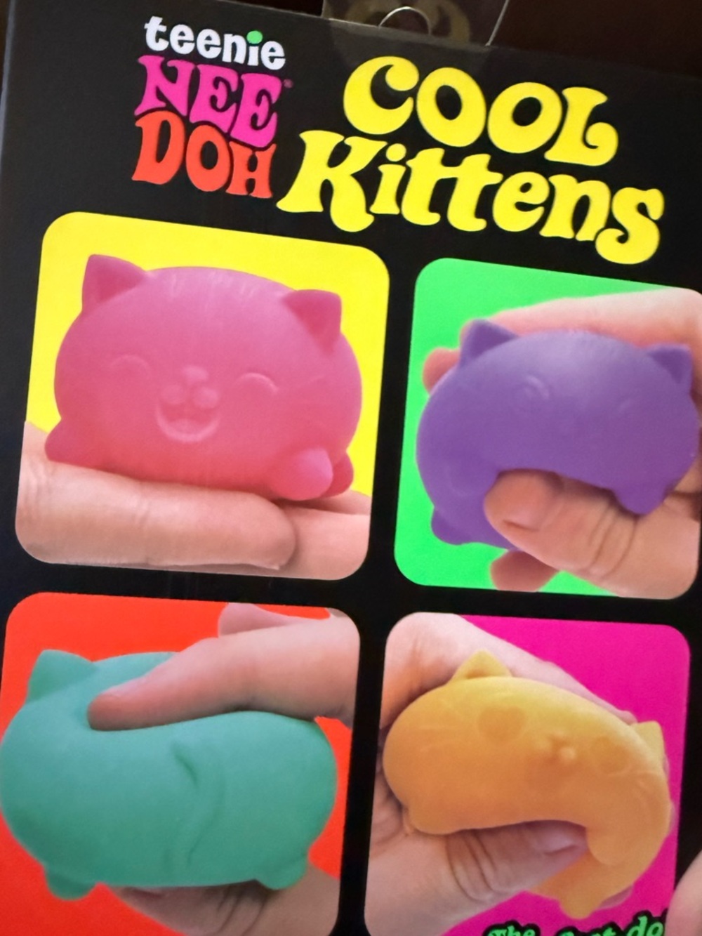 💯 Authentic Teenie NEEDOH Cool Cats Squishy Set of 4 viral - Picture 2 of 9